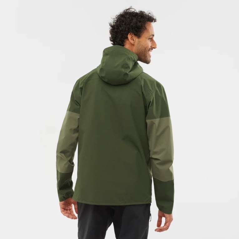 Chaquetas Shell Salomon Outrack Impermeables 2.5L Hombre Verde Oliva | MX RCHG810